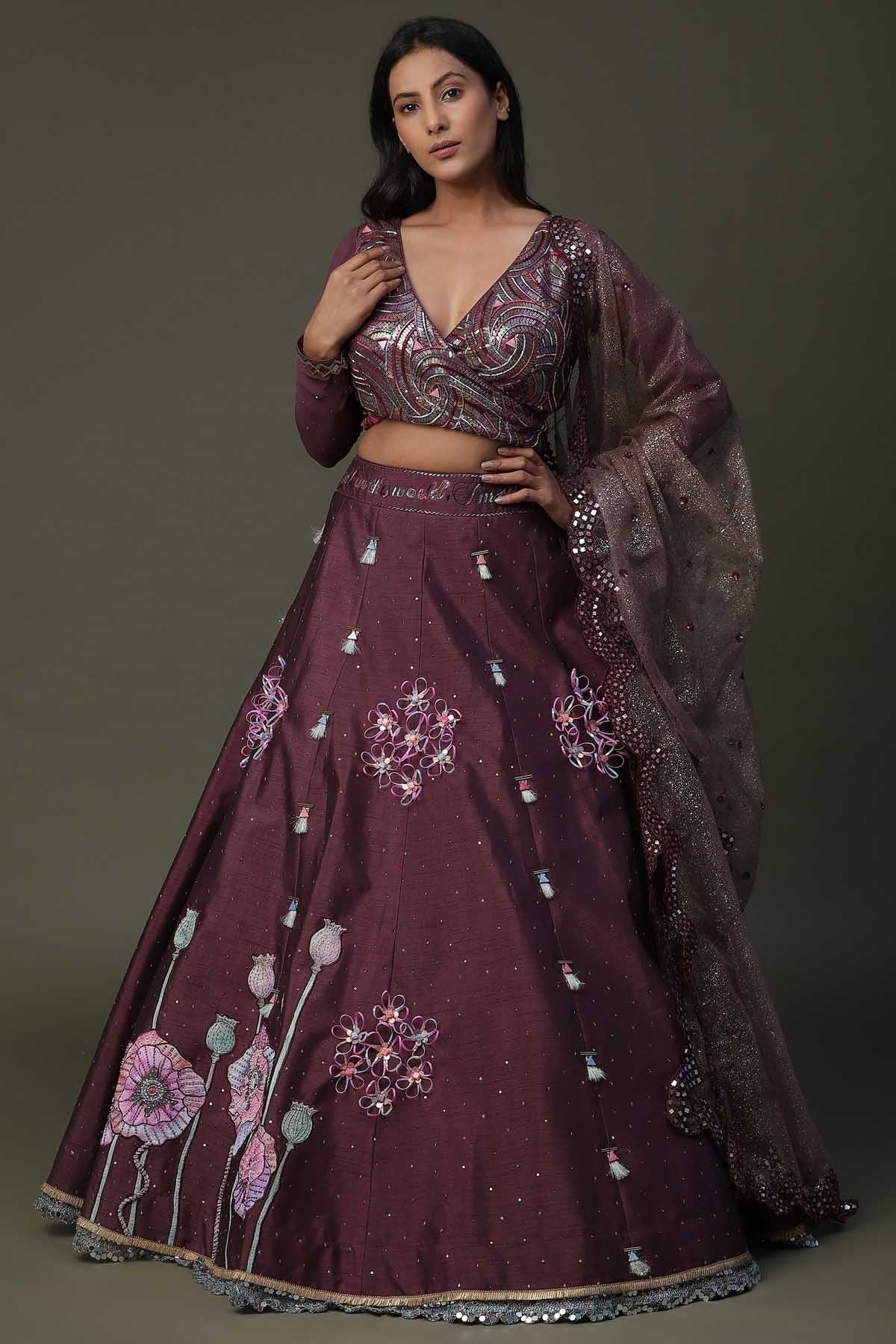 Buy Arpita SulakshanaFloral Handpainted Lehenga Set